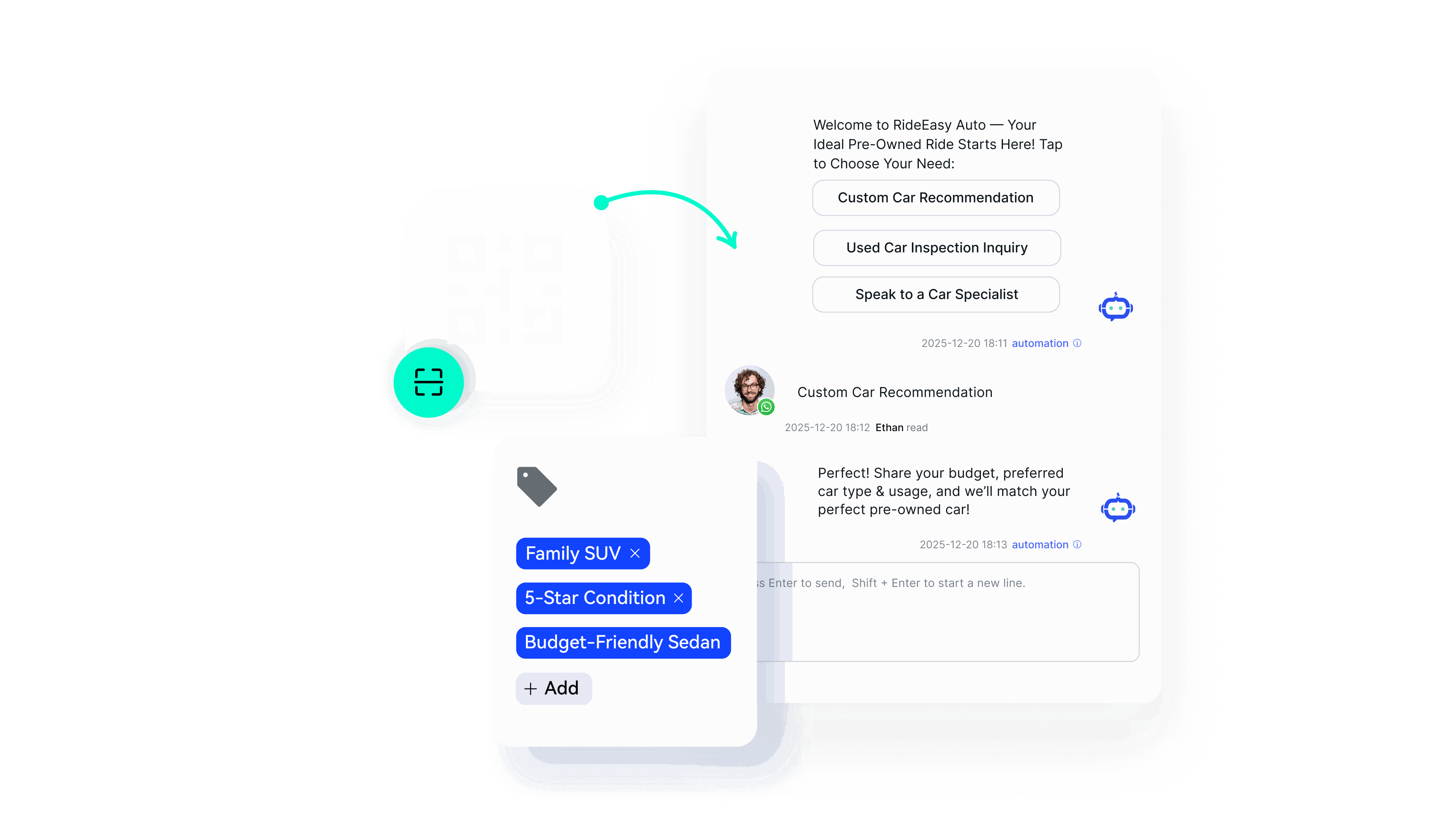 Resepsi konsultasi pembelian mobil